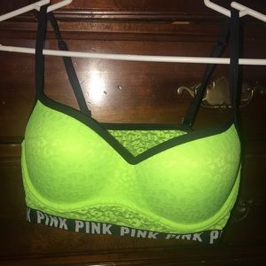 Used Lime Green VS Pink Bralette.